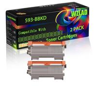 WZLAD 593-BBKD 593-BBLH Compatible for Dell Toner Cartridges (2BK) | 593-BBKD 593-BBLH Compatible for Dell Toner Cartridges with Chip E515DW E310DW E514DW E515DN Printers