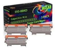 WZLAD 593-BBKD 593-BBLH Compatible for Dell Toner Cartridges (3BK) | 593-BBKD 593-BBLH Compatible for Dell Toner Cartridges with Chip E515DW E310DW E514DW E515DN Printers
