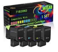 WZLAD 71B20K0 Compatible for Lexmark Toner Cartridge (BCMY)