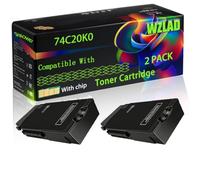 WZLAD 74C20K0 Compatible for Lexmark Toner Cartridge (2BK)