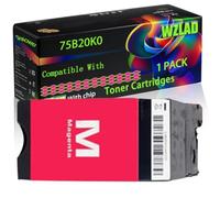 WZLAD 75B20K0 75B20C0 75B20M0 75B20Y0 Compatible for Lexmark Toner (1M) | 75B20K0 75B20C0 75B20M0 75B20Y0 Compatible for Lexmark Toner Cartridges with Chip CS727de CS728de CX727de Printers