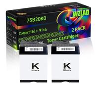 WZLAD 75B20K0 75B20C0 75B20M0 75B20Y0 Compatible for Lexmark Toner (2BK) | 75B20K0 75B20C0 75B20M0 75B20Y0 Compatible for Lexmark Toner Cartridges with Chip CS727de CS728de CX727de Printers