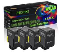 WZLAD 84C2HKE 84C2HCE 84C2HME 84C2HYE Compatible for Lexmark Toner (4BK) | 84C2HKE 84C2HCE 84C2HME 84C2HYE Compatible for Lexmark Toner Cartridge with Chip CX725de CX725dhe CX725dthe Printers