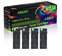 WZLAD AR020T Compatible for Sharp Toner Cartridge with Chip AR-5516 AR-5516D AR-5516N AR-5520S AR-5516S AR-5520 AR-5520D Printers (4 Pack Black)