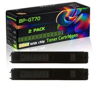 WZLAD BP-GT70 Compatible for Sharp Toner Cartridges with Chip BP-70C55 BP-50C36 BP-70C31 BP-70C65 BP-50C45 Printers (2 Pack Black)
