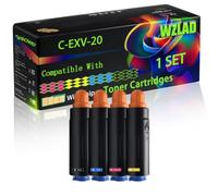 WZLAD C-EXV-20 Compatible for Canon Toner Cartridges (BCMY) | C-EXV-20 Compatible for Canon Toner Cartridges with Chip imagePRESS C 6011 Series C 6011 VPS C 7000 VP C