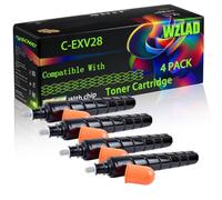 WZLAD C-EXV28 Compatible for Canon Toner Cartridge (4BK) | C-EXV28 Compatible for Canon Toner Cartridge with Chip imageRUNNER IR-C5250 C5255 C5051 C5045 Printers