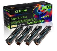 WZLAD C332HK0 C332HC0 C332HM0 C332HY0 Compatible for Lexmark Toner (4BK)
