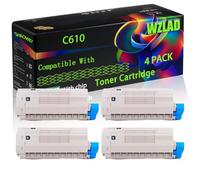 WZLAD C610 Compatible for Okidata OKI Toner Cartridge (4BK)