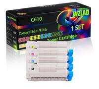 WZLAD C610 Compatible for Okidata OKI Toner Cartridge (BCMY)