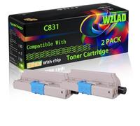 WZLAD C831 Compatible for Okidata OKI Toner Cartridge (2BK) | C831 Compatible for Okidata OKI Toner Cartridge with Chip C831 C831cdtn C831dn C831n C841 C841cdtn C841dn C841n Printers