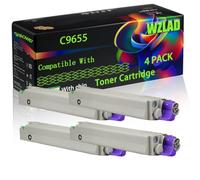 WZLAD C9655 Compatible for Okidata OKI Toner Cartridge (4BK) | C9655 Compatible for Okidata OKI Toner Cartridge with Chip C9655DN C9655 C9655hdn C9655HDTN C9655n Printers