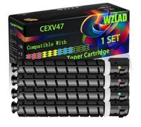 WZLAD CEXV47 Compatible for Canon Toner Cartridge (BCMY)