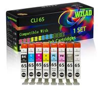 WZLAD CLI 65 Compatible for Canon Ink Cartridges (1Set) | CLI 65 Compatible for Canon Ink Cartridges with Chip PIXMA PRO-200 Printers
