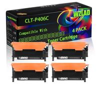WZLAD CLT-P406C Compatible for Samsung Toner Cartridge (4BK) | CLT-P406C Compatible for Samsung Toner Cartridge with Chip Xpress C410W C460W CLP 360 365 CLX 3305 3300 CLX-3305 Printers