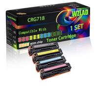 WZLAD CRG718 Compatible for Canon Toner Cartridge (BCMY)