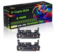 WZLAD D-Copia 3524 MF Compatible for Olivetti Developer Unit with Chip D-Copia 3524 MF plus PG L 2535 PG L 2540 PG L 2540 Printers (2-Pack Black)