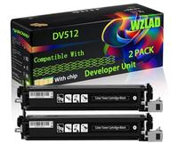 WZLAD DV512 Compatible for Konica Minolta Developer Unit with Chip Bizhub C 364 e C 454 C 454 e C 554 C 554 Printers (2 Pack Black)