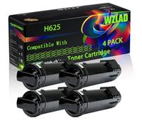 WZLAD H625 Compatible for Dell Toner Cartridge (4BK) | H625 Compatible for Dell Toner Cartridge with Chip H625 H825 S2825 H625cdw H825cdw S2825cdn Printers