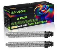 WZLAD IM C2500H Compatible for Ricoh Toner Cartridges with Chip IM C2000 IM C2500 IM C2000A IM Printers (2 Pack Black)