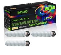 WZLAD IM6000 Compatible for Ricoh Toner Cartridge with Chip MP 6000 Series MP 6054 SP MP 6054 ZSP MP 6055 Series MP 6055 SP MP 6055 SP TE MP 6055 Printers (3 Pack Black)