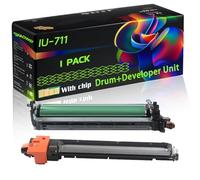 WZLAD IU-711 Compatible for Konica Minolta Drum+Developer Unit with Chip BizHub C654 C754 C654e Printers (1 Pack Black)