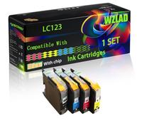 WZLAD LC123 Compatible for Brother Ink Cartridges (1Set) | LC123 Compatible for Brother Ink Cartridges with Chip DCP J4110dw MFC J4410dw MFC J4510dw MFC Printers