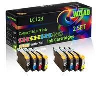 WZLAD LC123 Compatible for Brother Ink Cartridges (2Set) | LC123 Compatible for Brother Ink Cartridges with Chip DCP J4110dw MFC J4410dw MFC J4510dw MFC Printers