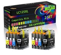WZLAD LC125XL Compatible for Brother Ink cartridges (2Set)