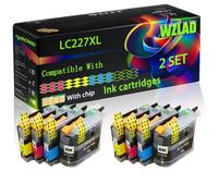 WZLAD LC227XL Compatible for Brother Ink cartridges (2Set)