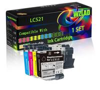 WZLAD LC521 Compatible for Brother Ink Cartridge (1Set)
