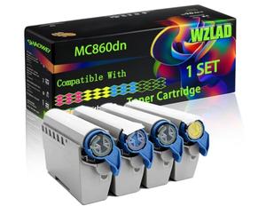 WZLAD MC860dn Compatible for Okidata OKI Toner Cartridge (BCMY) | MC860dn Compatible for Okidata OKI Toner Cartridge with Chip MC860CDXN MC860CDTN MC860DN MC860MFP Printers