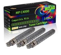 WZLAD MP C4000 Compatible for Ricoh Toner Cartridge (3BK) | MP C4000 Compatible for Ricoh Toner Cartridge with Chip Aficio MPC4000 MPC4000SPF MPC5000SPF Printers