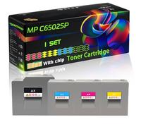 WZLAD MP C6502SP Compatible for Ricoh Toner Cartridge with Chip MP C6502SP MP C6503SP MP C8002SP MP Printers (4-Pack BK/C/M/Y)