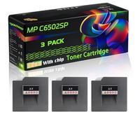 WZLAD MP C6502SP Compatible for Ricoh Toner Cartridge with Chip MP C6502SP MP C6503SP MP C8002SP MP Printers (3 Pack Black)