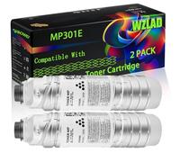 WZLAD MP301E Compatible for Ricoh Toner Cartridge with Chip Aficio MP301E MP301SP Printers (2-Pack Black)