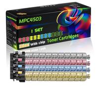 WZLAD MPC4503 Compatible for Ricoh Toner Cartridges with Chip MP C4503ASP MP C5503ASP MP C6003SP MP C4503SP MP Printers (4-Pack BK/C/M/Y)