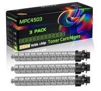 WZLAD MPC4503 Compatible for Ricoh Toner Cartridges with Chip MP C6003ZSP MP C4503ZASP MP C5503ZASP MP C4503ZSP MP Printers (3 Pack Black)