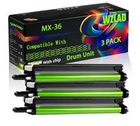 WZLAD MX-36 Compatible for Sharp Drum Unit with Chip MX-2010 MX-2310 MX-2314 MX-2610 MX-2614 Printers (3 Pack Black)