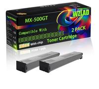 WZLAD MX-500GT Compatible for Sharp Toner Cartridge with Chip MX-M363 MX-M363N MX-M453 MX-M453N MX-M503 Printers (2-Pack Black)