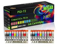 WZLAD PGI-72 Compatible for Canon Ink Cartridges (2Set)
