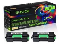 WZLAD SP 4510SF Compatible for Ricoh Toner Cartridge with Chip SP 3600DN SP 3600SF SP 3610SF SP 3710SF SP 4510DN SP Printers (2-Pack Black)