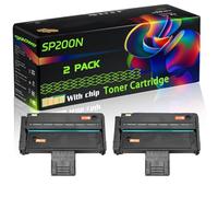 WZLAD SP200N Compatible for Ricoh Toner Cartridge with Chip SP200N SP201N SP201NW SP203S SP203SFN SP203SFN Printers (2-Pack Black)