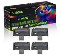 WZLAD SP200N Compatible for Ricoh Toner Cartridge with Chip SP204SN SP211 SP211SF SP211SU SP213SFNw SP213SFw SP213SUw Printers (4 Pack Black)