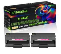 WZLAD SP3400HA Compatible for Ricoh Toner Cartridge with Chip Aficio SP 3400N SP 3400SF SP 3410DN SP 3410SF SP 3500N SP 3500SF SP 3510 DN SP Printers (2-Pack Black)