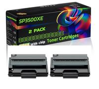 WZLAD SP3500XE Compatible for Ricoh Toner Cartridges with Chip Aficio SP3500N SP3500SF SP3510DN Printers (2-Pack Black)