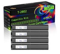 WZLAD T-2802 Compatible for Toshiba Toner Cartridges with Chip E-Studio 2802 A 2802 AF 2802 AM 2802 Printers (4 Pack Black)