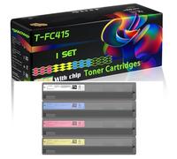 WZLAD T-FC415 TFC415 Compatible for Toshiba Toner Cartridges with Chip E-Studio 2010 2510 2515 2515AC 3015AC 3515AC 4515AC Printers (4-Pack BK/C/M/Y)