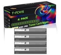 WZLAD T-FC415 TFC415 Compatible for Toshiba Toner Cartridges with Chip E-Studio 2010 2510 2515 2515AC 3015AC 3515AC 4515AC Printers (4 Pack Black)