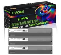 WZLAD T-FC415 TFC415 Compatible for Toshiba Toner Cartridges with Chip E-Studio 2010 2510 2515 2515AC 3015AC 3515AC 4515AC Printers (3 Pack Black)